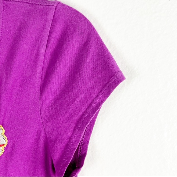 JOHNNY WAS Fuchsia Floral Embroidered Jersey Knit V-Neck Pockets Tunic Top XS - Picture 9 of 10